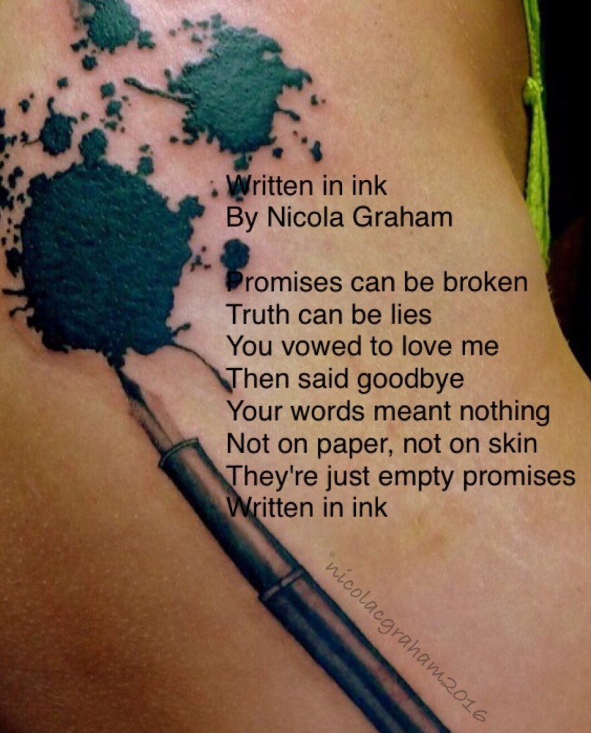 written in ink